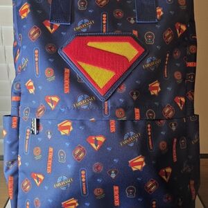 Superman Logo Navy Blue Men's Backpack - Licensed Character Design